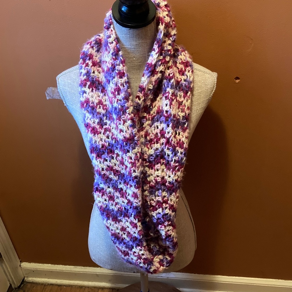 Cozy Multicolor Knit Infinity Scarf